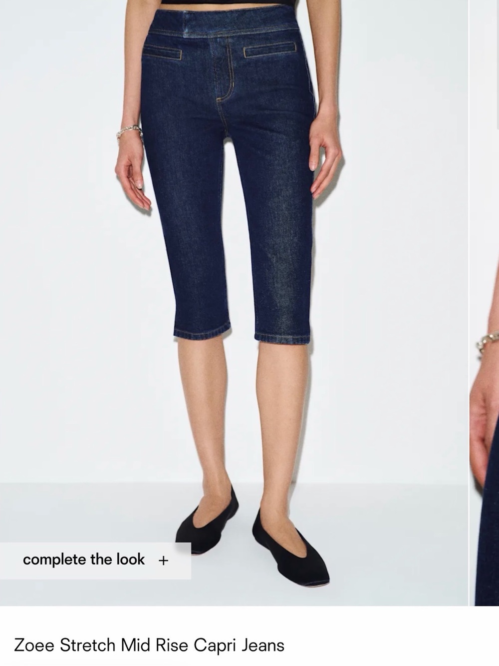 Reformation Dark Blue Denim Jean Capris size 24